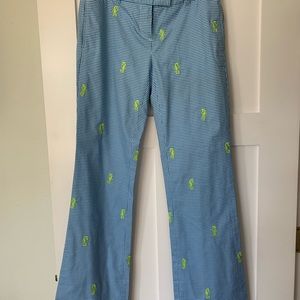 New without tags. RARE blue and whit gingham with seahorse embroidery